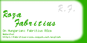 roza fabritius business card